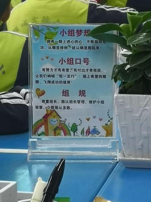 小组展示牌 把口号立起来，把梦想亮出来